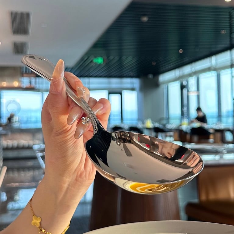 CKM147 - Muôi canh 23cm bản to inox 316