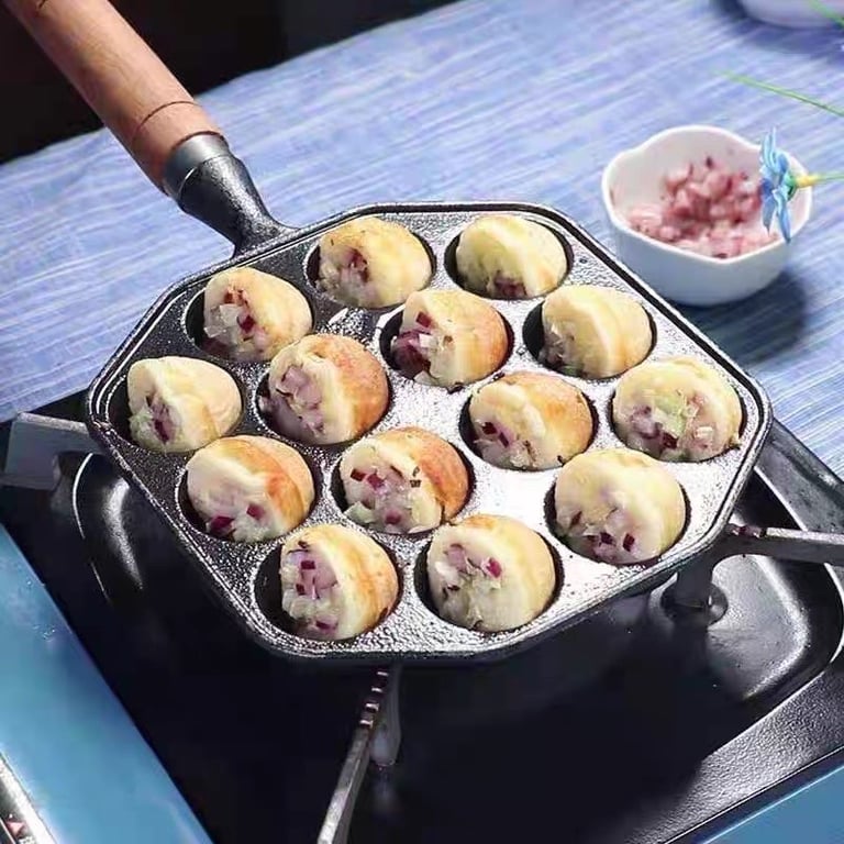 Chảo gang làm bánh bạch tuộc Takoyaki