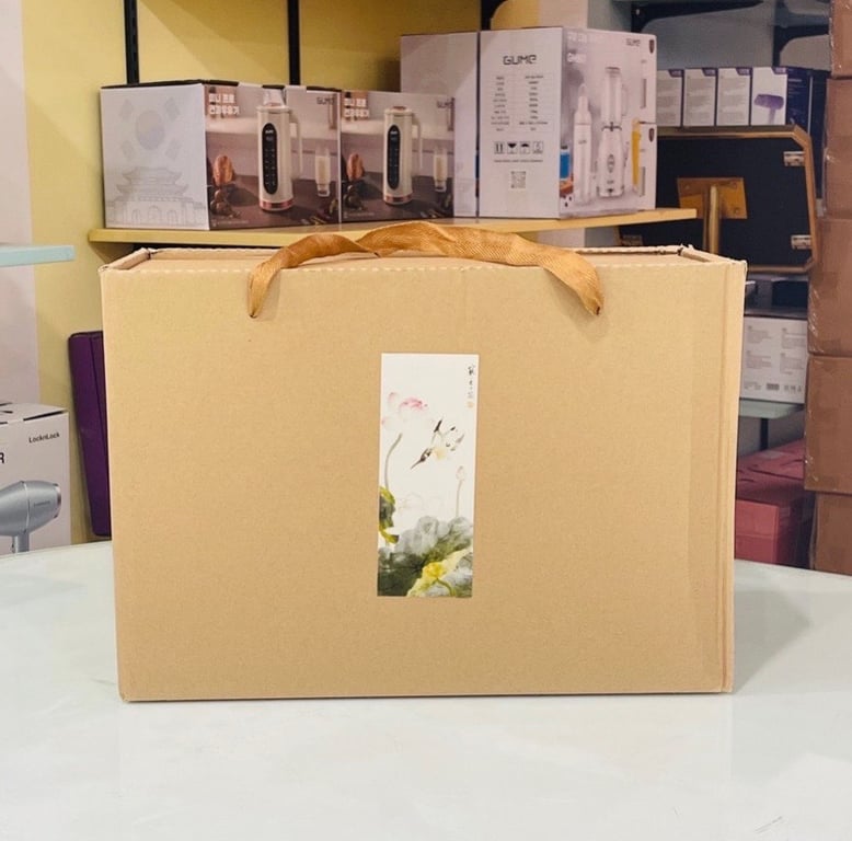 Set ấm pha trà kèm khay trúc hoạ tiết hoa nhí siêu xinh