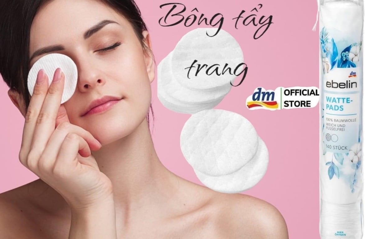 bông tẩy trang Ebeline gói 140 miếng