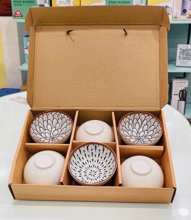 Set 6 bát phong cách Nhật men đẹp