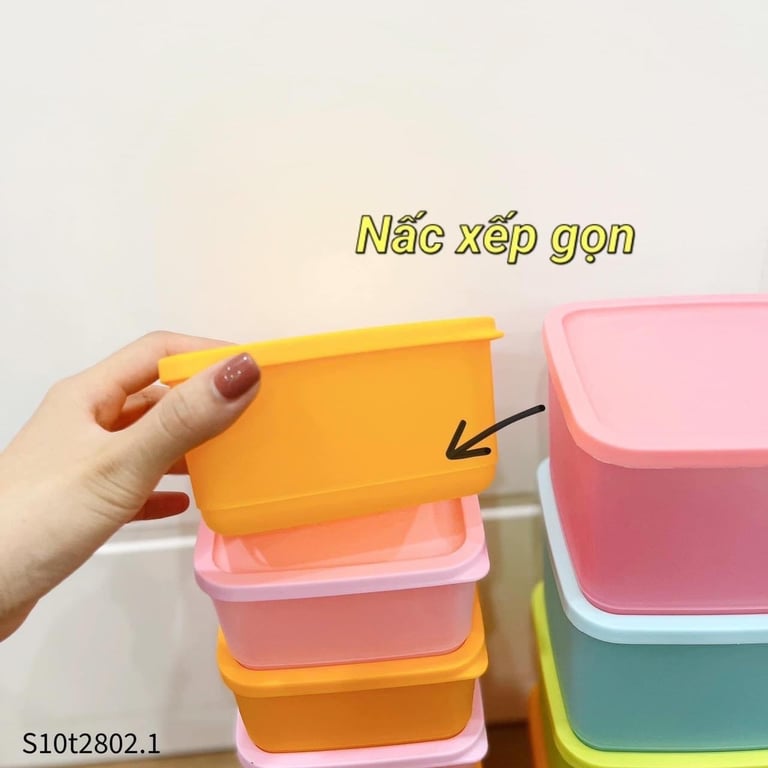 Set 10 hộp Tupper ware ngăn mát cao cấp