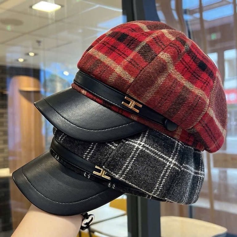 🧢 Mũ Nồi Caro Vintage – màu xịn xò