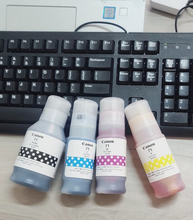 Bộ Mực In Màu Canon GI-71S (Mực Canon G1010,G2020,G3020,G3060) - Bóc Máy Chính Hãng