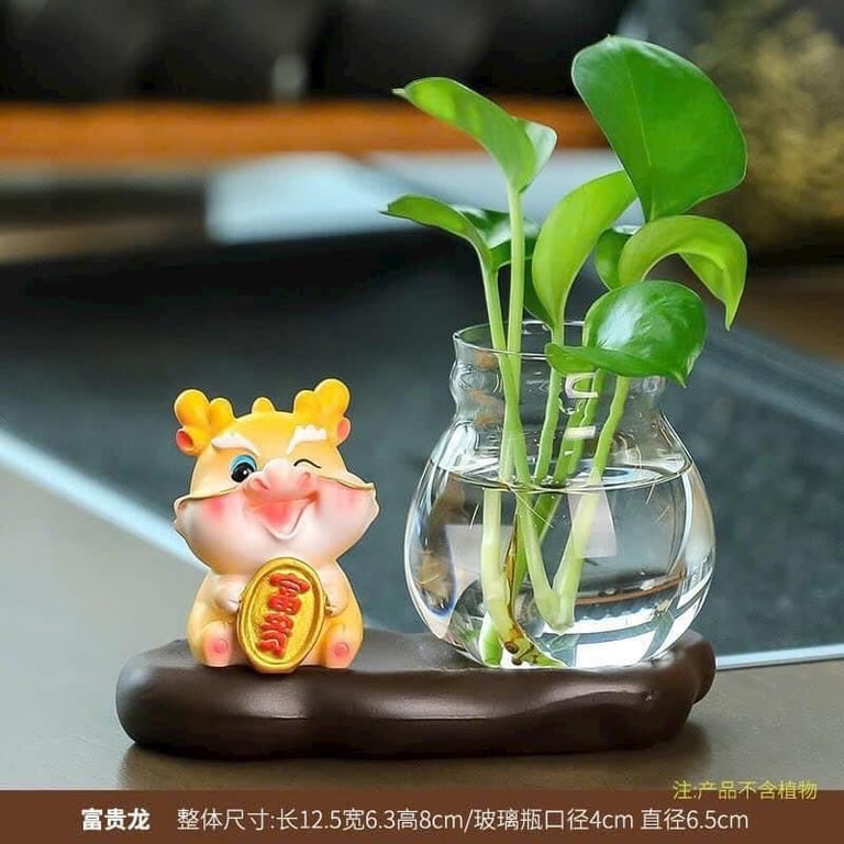 Set TƯỢNG RỒNG kèm BÌNH HOA