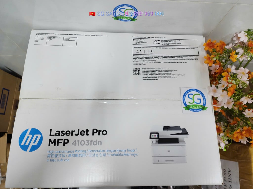 Máy In Laser Trắng Đen Đa Năng HP 4103FDN (2Z628A)