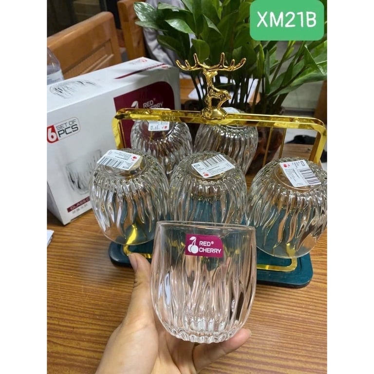 BỘ 6 LY THUỶ TINH RED CHERY