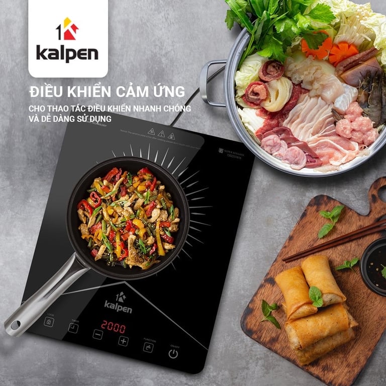 BẾP TỪ ĐƠN KALPEN ICK-1616 TẶNG KÈM NỒI LẨU SIZE 26CM