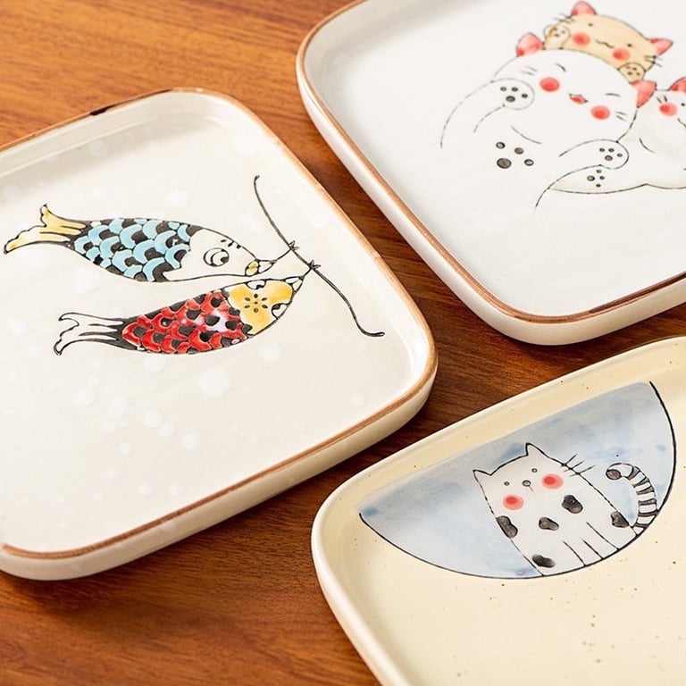 sét 3 đĩa kèm kệ đựng siêu dễ thương