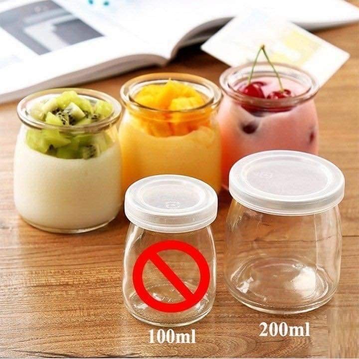 Set 10 hũ sữa chua dáng bầu 200ml