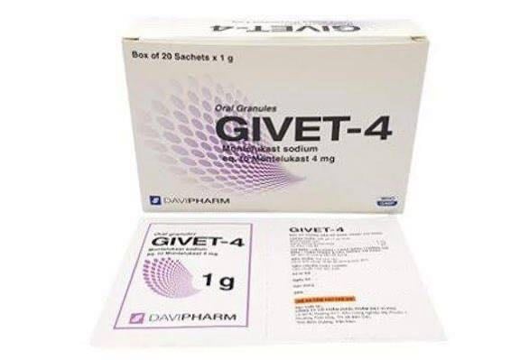 Montelukast 4 gói h/ givet