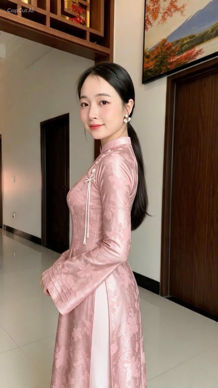 AD gấm Hồng Điệp hồng (S->XXL)