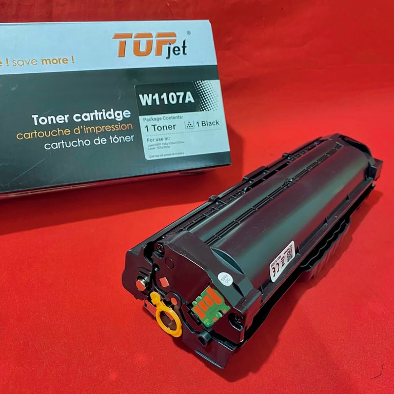Hộp Mực In Laser Trắng Đen W1107a Tương Thích  Hiệu Topjet- Có Chip