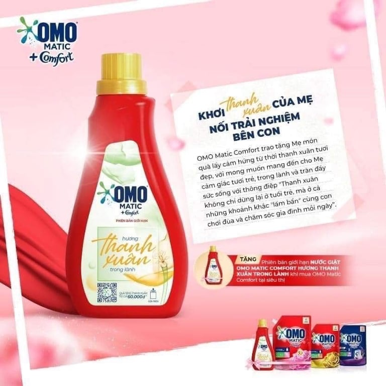 Nước Giặt Omo Matic Comfort 720g *3 chai