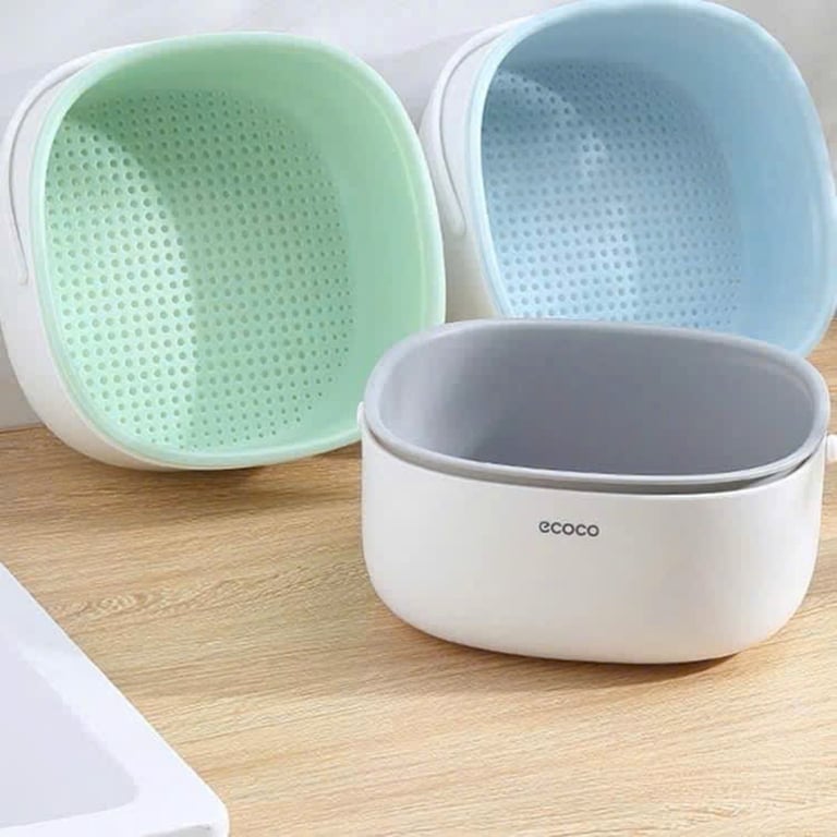 Chậu Rửa Kèm Rổ ECOCO có quai xách đường kính 27cm và 23cm❗️