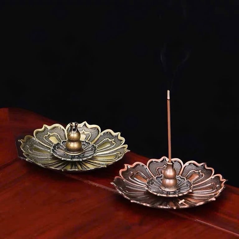 Set 2 đế trầm hoa sen