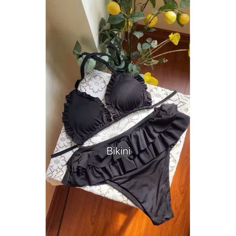 Bikini Biển Thiết Kế 4LOVE Cao Cấp Bèo Nhún Điệu Đà