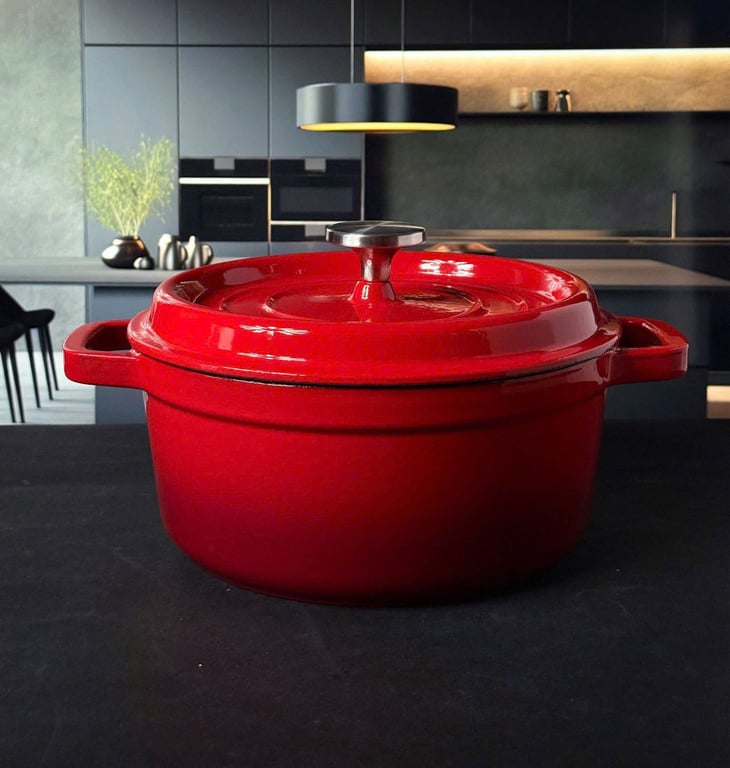 NỒI GANG MOOS ĐỨC 24CM – NÚM VÀNG LIMITED