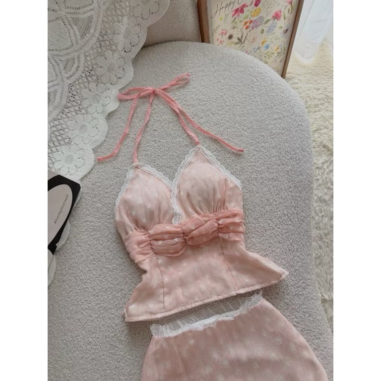 Set Bộ Nữ Voan Hồng ANNA - Set Ivy áo
