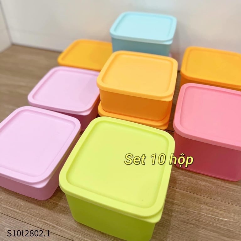 Set 10 hộp Tupper ware ngăn mát cao cấp
