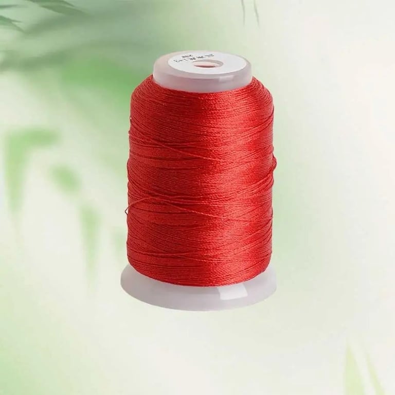 Sợi lụa bóng loại 3/6/9/12/15/18 sợi  thêu màu đỏ