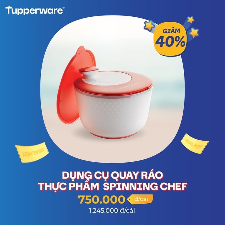 Dụng cụ quay ráo thực phẩm spining chef