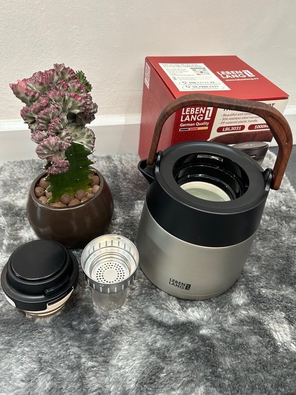 Ấm pha trà giữ nhiệt có lọc trà dung tích 1L Lebenlang LBL3031