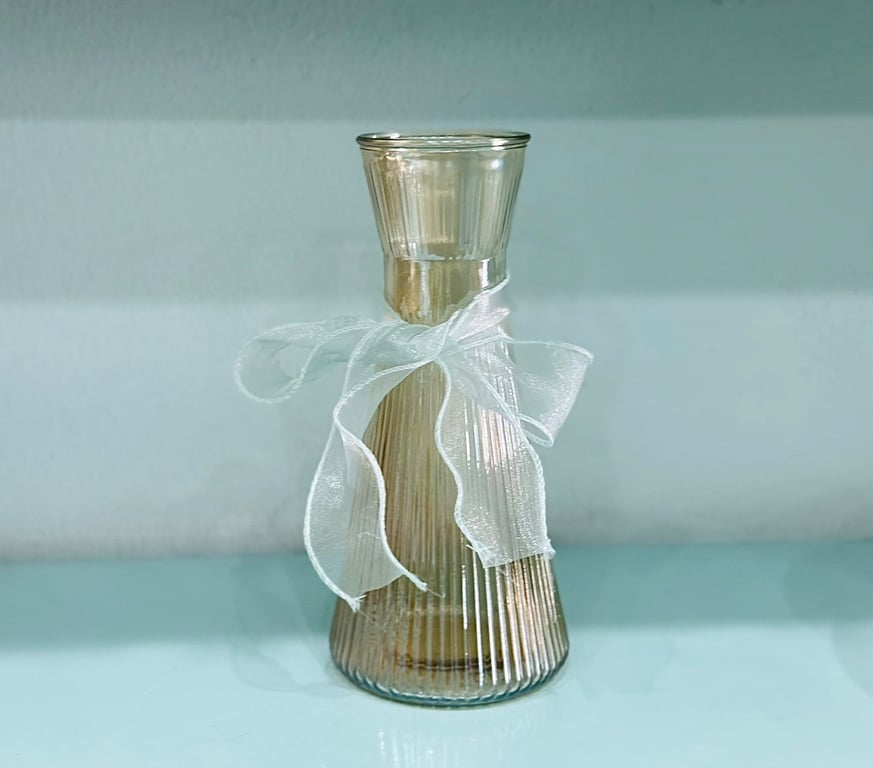 BỘ ĐÔI LỌ HOA + KHAY TRÁI CÂY THỦY TINH