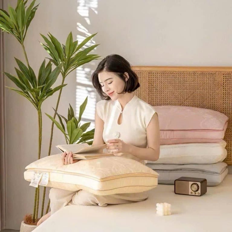 GỐI TRẦN BÔNG TƠ TẮM TENCEL