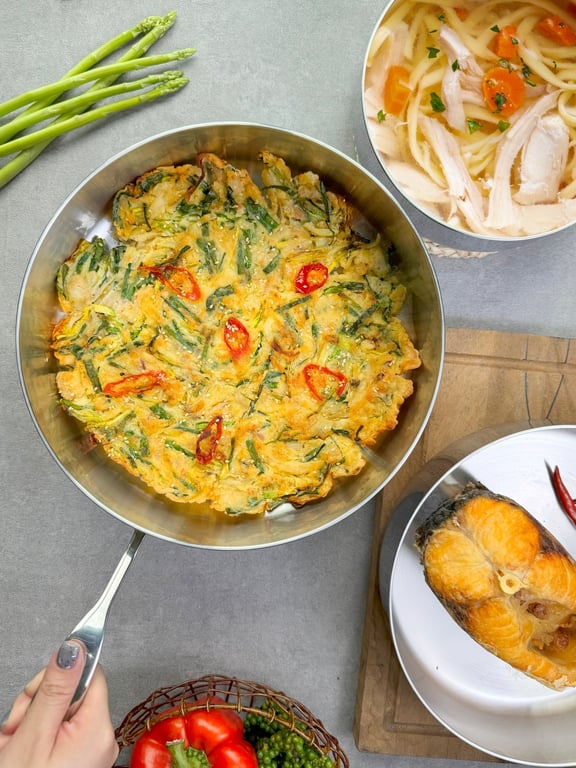 Chảo inox 316 liền khối 5-ply Premium Kaiyo - thành cao