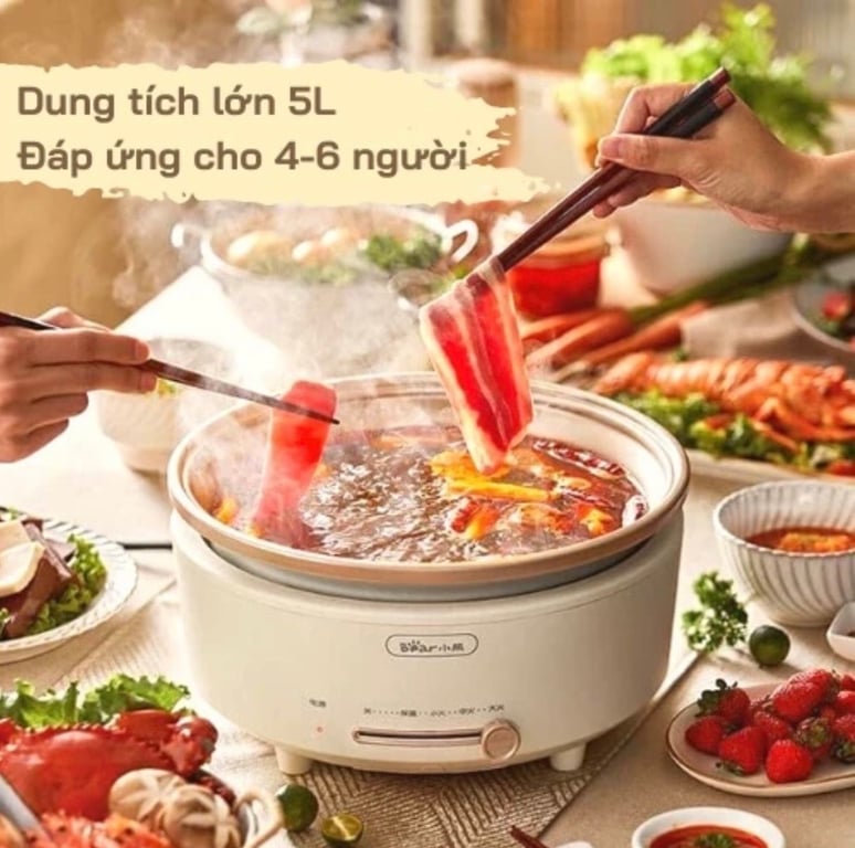 Nồi Lẩu Điện Đa Năng Bear Chính Hãng 5L DHG-P50F1