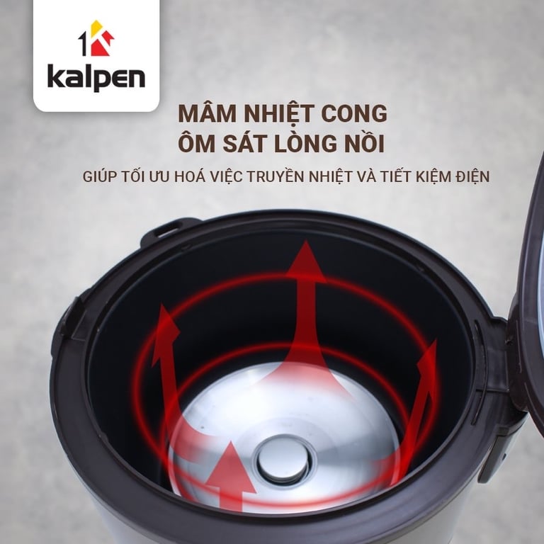 NỒI CƠM ĐIỆN 3D KALPEN R4 DUNG TÍCH 1,8L