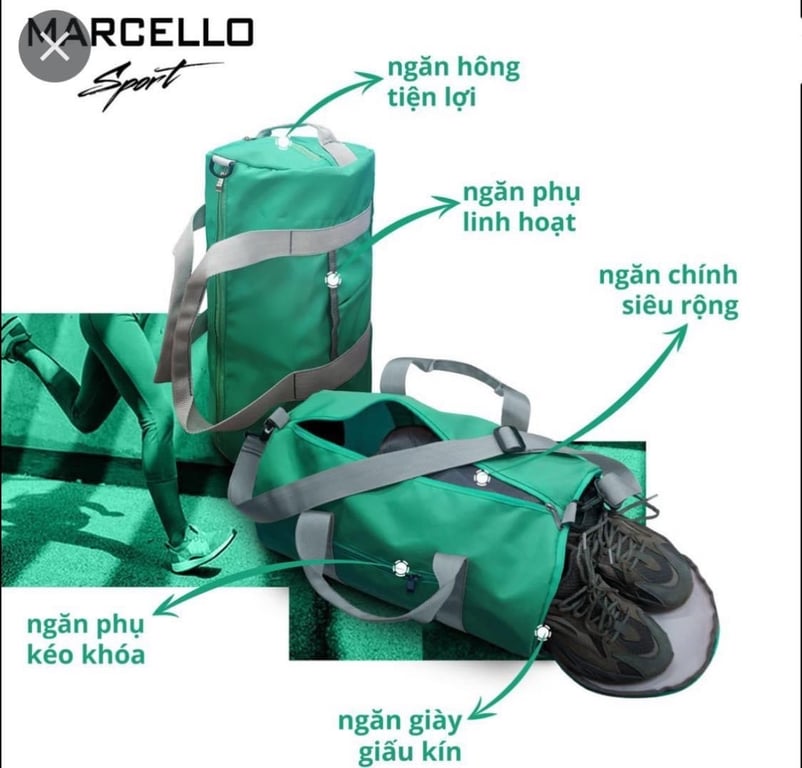 Túi trống vải dù Marcello