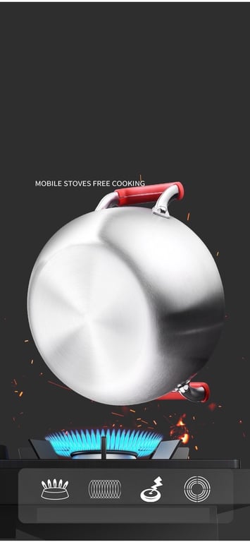 Nồi inox 316 cao cấp 20cm hình quả táo siêu đẹp, độc, lạ