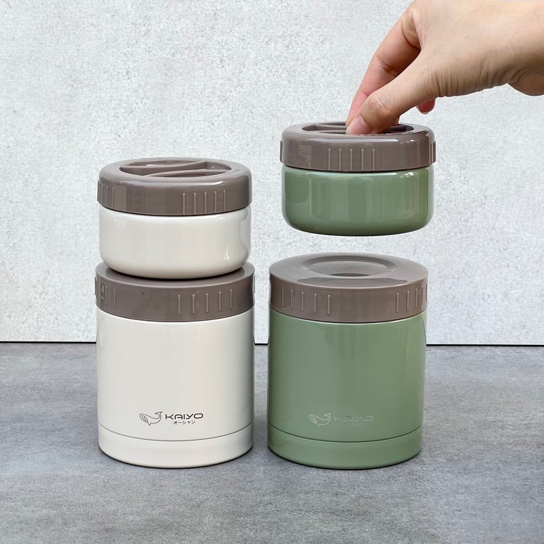 Bộ hộp cơm giữ nhiệt 5 món Kaiyo (4 hộp + 1 túi)