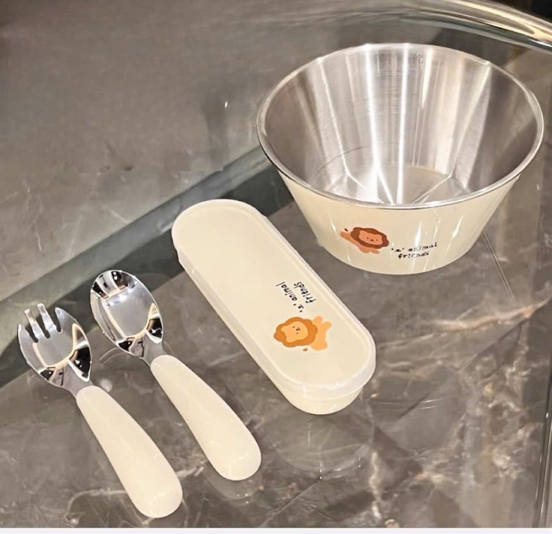 Set  Thìa dĩa inox 304 cho bé