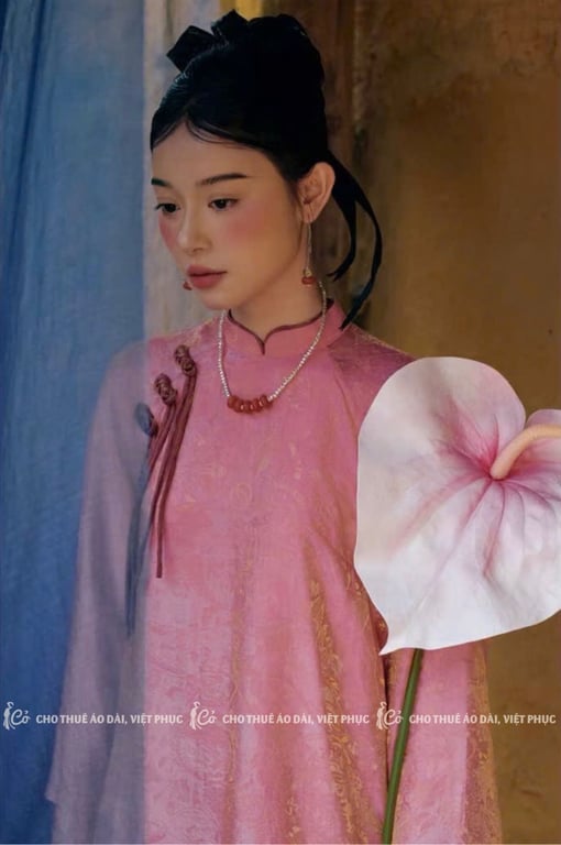 AD 4 tà tằm hồng 3 cúc dây thả (có bigsize)