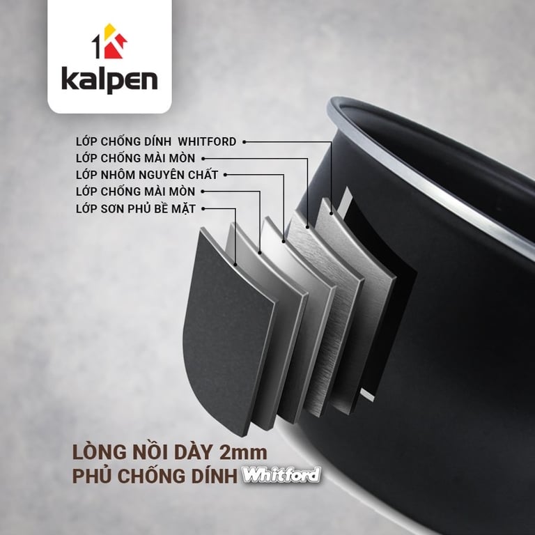 NỒI CƠM ĐIỆN CAO CẤP Ủ ẤM 3D KALPEN R5 DUNG TÍCH 1,8L