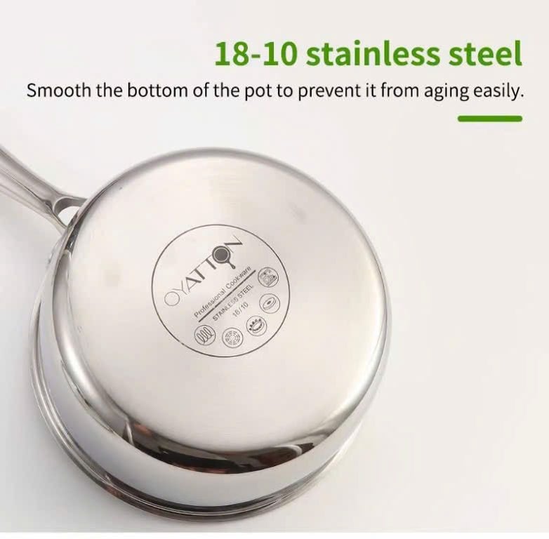 Quánh chống dính vân CARA inox18/10 16cm OYATTON - O477