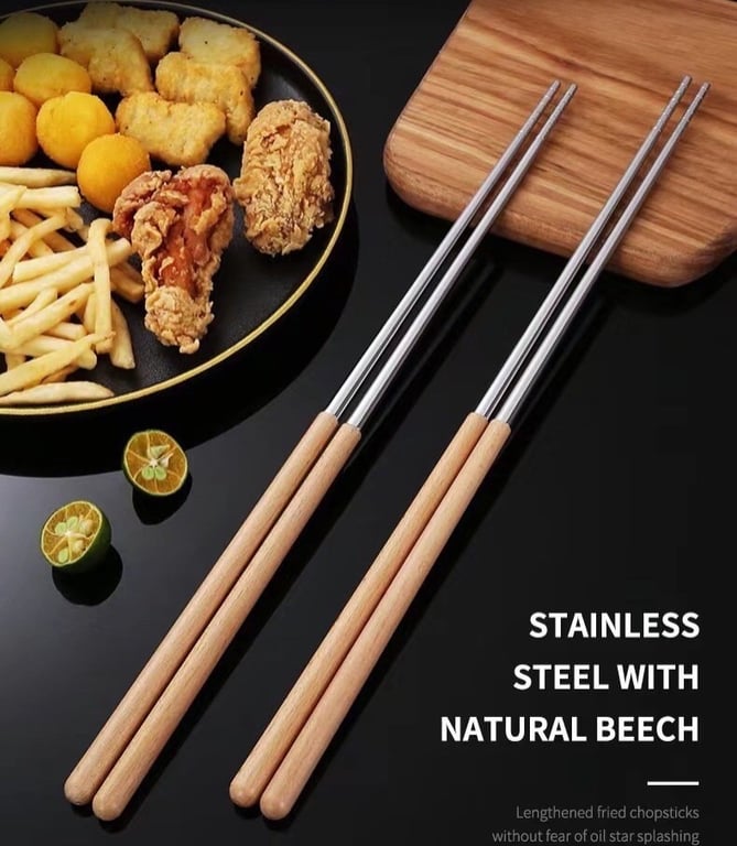 Set 2 đũa xào inox cách nhiệt