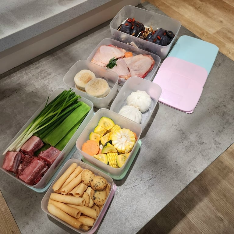 Bộ hộp trữ mát và trữ đông set 7