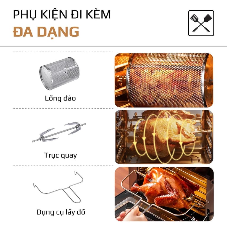 Nồi Chiên Không Dầu OLIVO AF150 - 16 Chức Năng - Dung Tích 15L - Công Suất 2500W