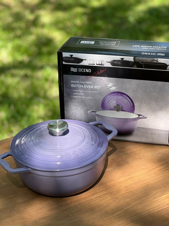 🍆💟NỒI GANG OCENO MÀU TÍM
