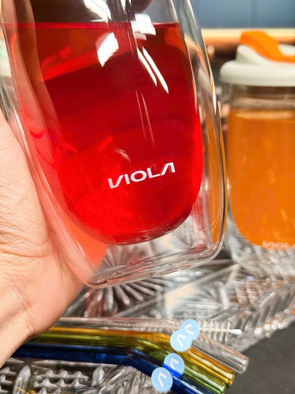 SET 4 CỐC THỦY TINH 2 LỚP CÁCH NHIỆT VIOLA 450ML