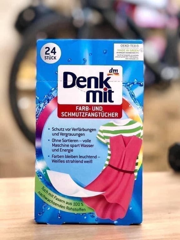 MIẾNG GIẶT CHỐNG PHAI, HÚT MÀU LOANG TRÊN QUẦN ÁO DENKMIT ĐỨC