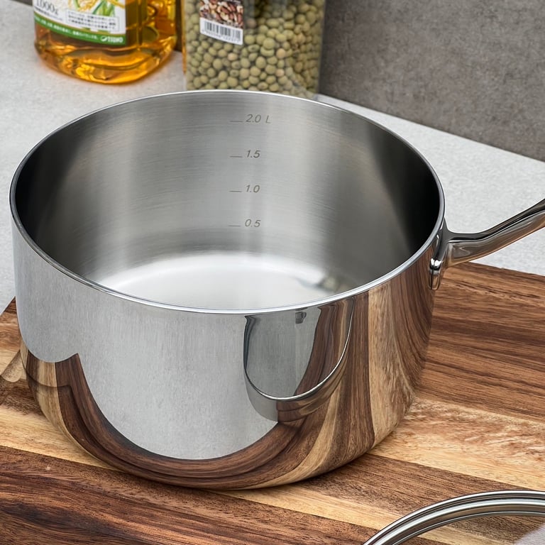 Quánh đúc inox 3 lớp đáy liền Kaiyo  size 16-18cm