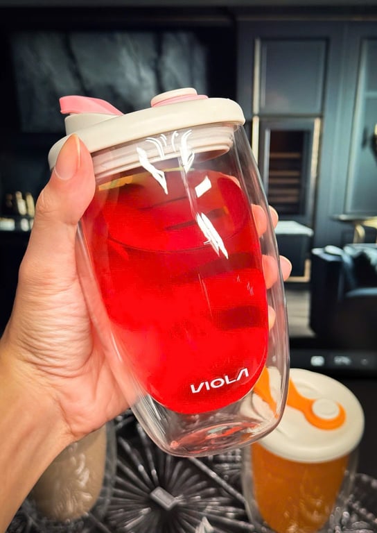 SET 4 CỐC THỦY TINH 2 LỚP CÁCH NHIỆT VIOLA 450ML