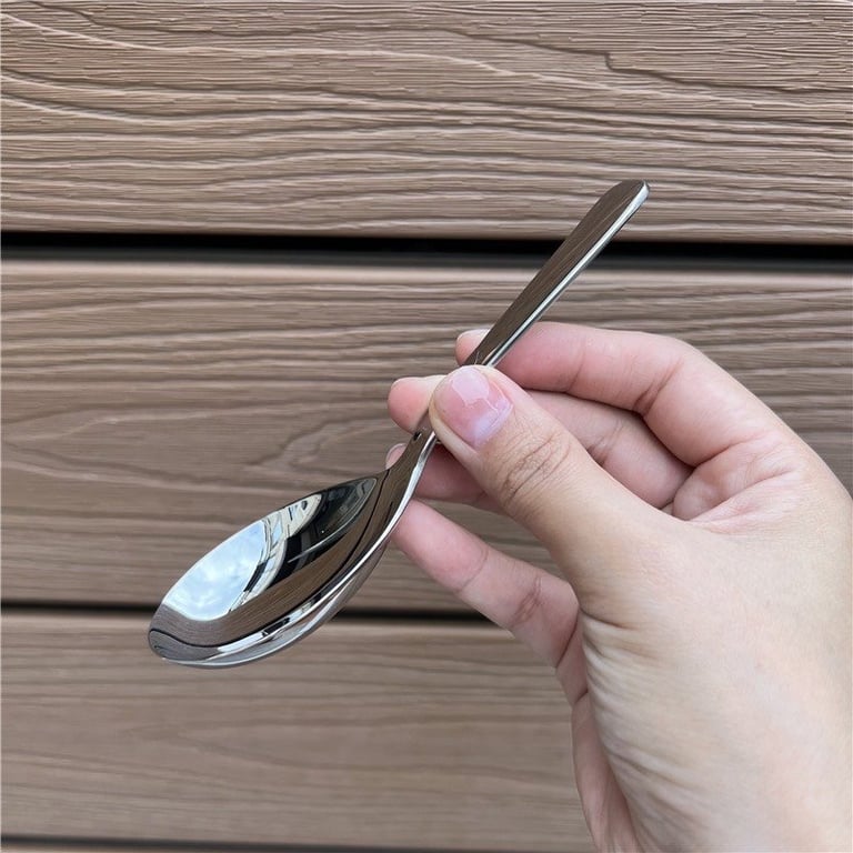 Thìa ăn phở cán ngắn ngắn inox 304 14cm