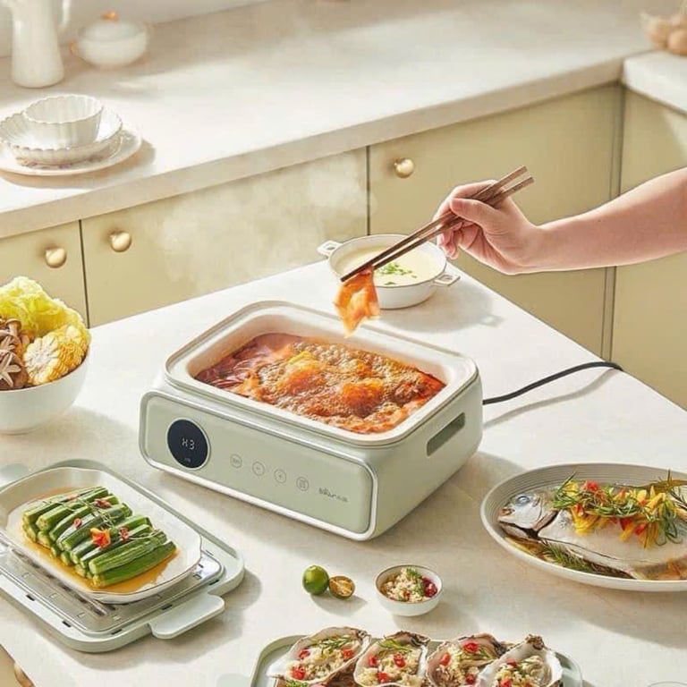 NỒI HẤP ĐIỆN ĐA NĂNG 2 TẦNG 15.5L BEAR DZG-P20W6