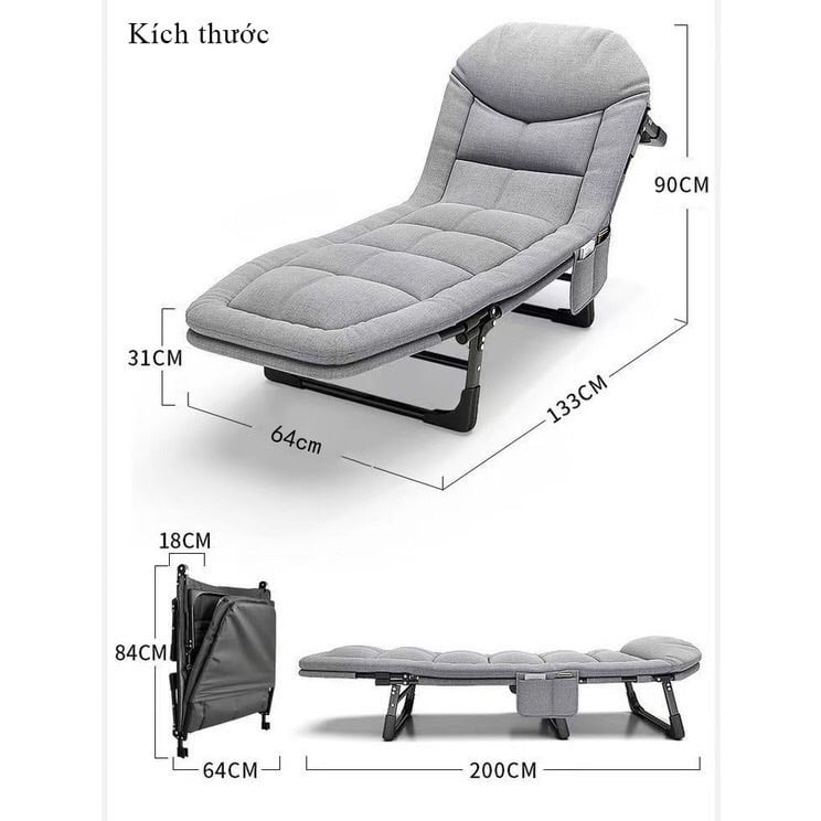 Ghế ngủ gấp gọn văn phòng Đại Vĩ